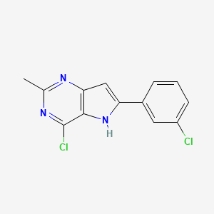 4-chloro-6-(3-chlorophenyl)-2-methyl-5H-pyrrolo[3,2-d]pyrimidine