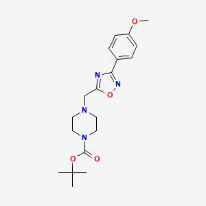 molecular formula C19H26N4O4 B1387688 tert-Butyl 4-{[3-(4-methoxyphenyl)-1,2,4-oxadiazol-5-yl]methyl}piperazine-1-carboxylate CAS No. 1170943-40-4
