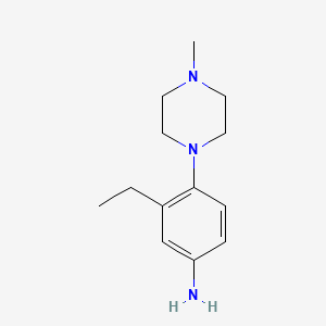 molecular formula C13H21N3 B13876885 3-Ethyl-4-(4-methylpiperazin-1-yl)aniline 