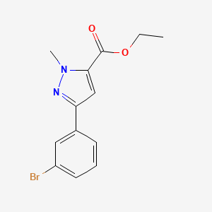 Ethyl 5-(3-bromophenyl)-2-methylpyrazole-3-carboxylate