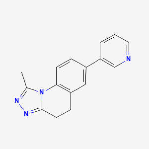 molecular formula C16H14N4 B13876917 1-Methyl-7-pyridin-3-yl-4,5-dihydro-[1,2,4]triazolo[4,3-a]quinoline 