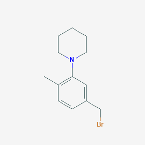 1-(5-(Bromomethyl)-2-methylphenyl)piperidine