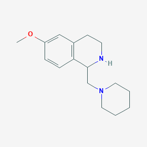 molecular formula C16H24N2O B13876927 6-Methoxy-1-(piperidin-1-ylmethyl)-1,2,3,4-tetrahydroisoquinoline 