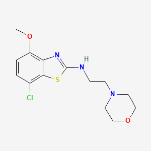 molecular formula C14H18ClN3O2S B1387696 7-chloro-4-methoxy-N-(2-morpholinoethyl)benzo[d]thiazol-2-amine CAS No. 1105189-05-6