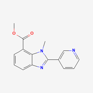 molecular formula C15H13N3O2 B13876966 Methyl 3-methyl-2-pyridin-3-ylbenzimidazole-4-carboxylate 