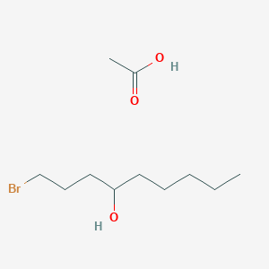 molecular formula C11H23BrO3 B13876977 Acetic acid;1-bromononan-4-ol CAS No. 54314-55-5