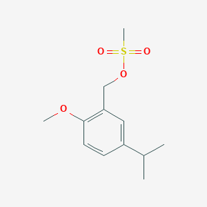 molecular formula C12H18O4S B13876980 5-Isopropyl-2-methoxybenzyl methanesulfonate 