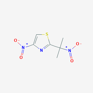 molecular formula C6H7N3O4S B13876988 4-Nitro-2-(2-nitropropan-2-yl)-1,3-thiazole 