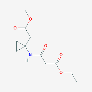 Ethyl 3-(1-(2-methoxy-2-oxoethyl)cyclopropylamino)-3-oxopropanoate