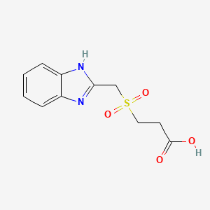 B1387703 3-[(1H-benzimidazol-2-ylmethyl)sulfonyl]propanoic acid CAS No. 1092291-31-0