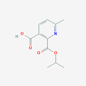 molecular formula C11H13NO4 B13877050 6-Methyl-2-propan-2-yloxycarbonylpyridine-3-carboxylic acid 