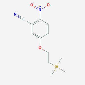 molecular formula C12H16N2O3Si B13877053 2-Nitro-5-(2-trimethylsilylethoxy)benzonitrile 