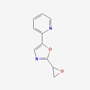 molecular formula C10H8N2O2 B13877068 2-(Oxiran-2-yl)-5-(pyridin-2-yl)oxazole 