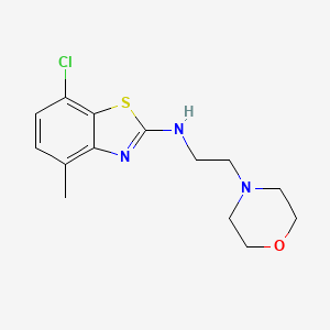 molecular formula C14H18ClN3OS B1387708 7-chloro-4-methyl-N-(2-morpholinoethyl)benzo[d]thiazol-2-amine CAS No. 1105189-47-6