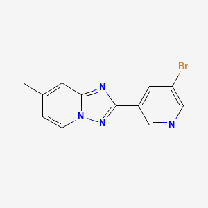 molecular formula C12H9BrN4 B13877081 2-(5-Bromopyridin-3-yl)-7-methyl-[1,2,4]triazolo[1,5-a]pyridine 