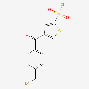 4-[4-(Bromomethyl)benzoyl]thiophene-2-sulfonyl chloride