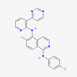 molecular formula C25H19ClN6 B13877097 Aminoisoquinoline, 12b 