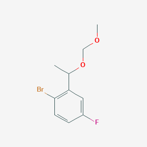 molecular formula C10H12BrFO2 B13877121 1-Bromo-4-fluoro-2-[1-(methoxymethoxy)ethyl]benzene 