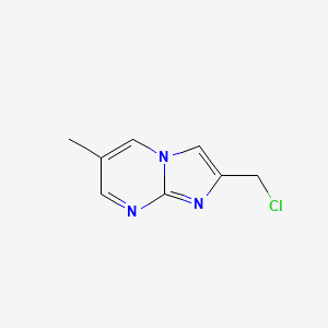 molecular formula C8H8ClN3 B13877139 2-(Chloromethyl)-6-methylimidazo[1,2-a]pyrimidine 