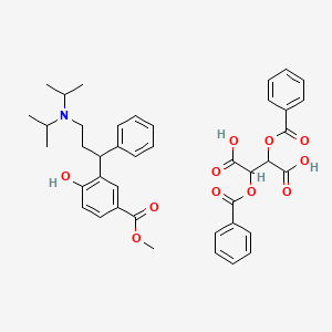 2,3-Dibenzoyloxybutanedioic acid;methyl 3-[3-[di(propan-2-yl)amino]-1-phenylpropyl]-4-hydroxybenzoate