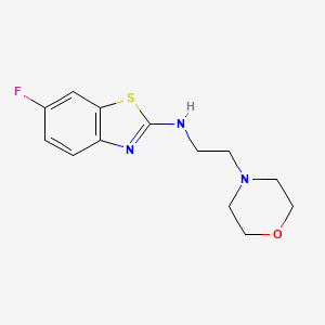 B1387716 6-fluoro-N-(2-morpholin-4-ylethyl)-1,3-benzothiazol-2-amine CAS No. 1105189-26-1
