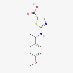 2-[1-(4-Methoxyphenyl)ethylamino]-1,3-thiazole-5-carboxylic acid