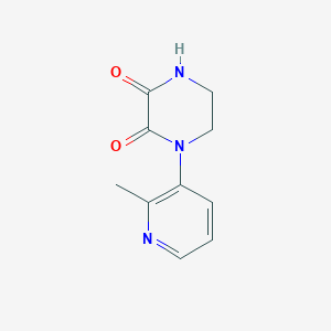 molecular formula C10H11N3O2 B13877175 1-(2-Methylpyridin-3-yl)piperazine-2,3-dione 