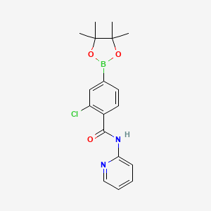 2-chloro-N-(pyridin-2-yl)-4-(4,4,5,5-tetramethyl-1,3,2-dioxaborolan-2-yl)benzamide