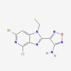 4-(6-bromo-4-chloro-1-ethyl-1H-imidazo[4,5-c]pyridin-2-yl)-1,2,5-oxadiazol-3-amine