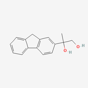 molecular formula C16H16O2 B13877263 2-(9H-fluoren-2-yl)propane-1,2-diol 