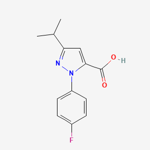 2-(4-Fluorophenyl)-5-propan-2-ylpyrazole-3-carboxylic acid