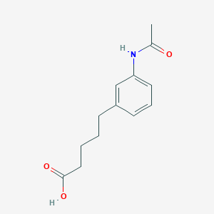 molecular formula C13H17NO3 B13877320 5-(3-Acetamidophenyl)pentanoic acid CAS No. 93431-20-0