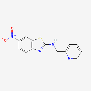 B1387736 6-nitro-N-(pyridin-2-ylmethyl)-1,3-benzothiazol-2-amine CAS No. 1105189-59-0