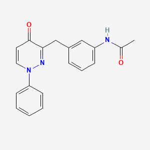 N-{3-[(4-Oxo-1-phenyl-1,4-dihydropyridazin-3-yl)methyl]phenyl}acetamide