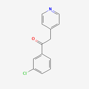 molecular formula C13H10ClNO B13877396 1-(3-Chlorophenyl)-2-(4-pyridyl)ethanone CAS No. 125996-70-5