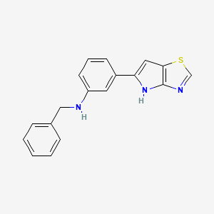 molecular formula C18H15N3S B13877415 N-benzyl-3-(4H-pyrrolo[2,3-d][1,3]thiazol-5-yl)aniline 