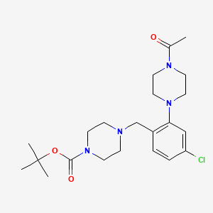 Tert-butyl 4-[[2-(4-acetylpiperazin-1-yl)-4-chlorophenyl]methyl]piperazine-1-carboxylate