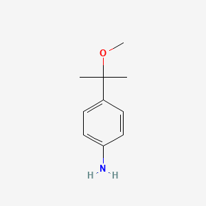 molecular formula C10H15NO B13877438 4-(2-Methoxypropan-2-yl)aniline 