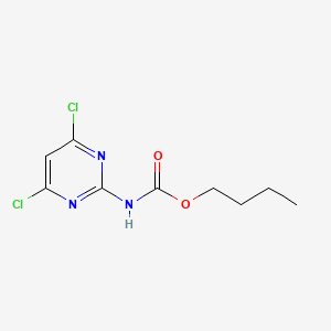 molecular formula C9H11Cl2N3O2 B13877439 butyl N-(4,6-dichloropyrimidin-2-yl)carbamate 