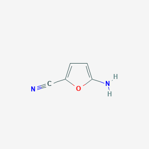 molecular formula C5H4N2O B13877468 5-Aminofuran-2-carbonitrile 