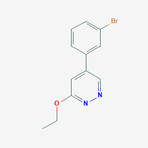 molecular formula C12H11BrN2O B13877471 5-(3-bromophenyl)-3-ethoxyPyridazine 