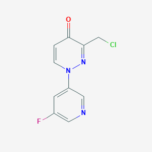 3-(Chloromethyl)-1-(5-fluoropyridin-3-yl)pyridazin-4-one