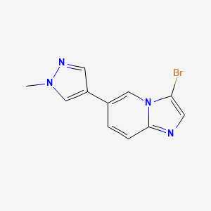 3-bromo-6-(1-methyl-1H-pyrazol-4-yl)imidazo[1,2-a]pyridine