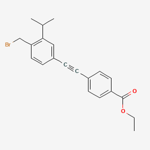 Ethyl 4-[2-[4-(bromomethyl)-3-propan-2-ylphenyl]ethynyl]benzoate