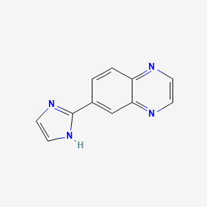 molecular formula C11H8N4 B13877583 6-(1H-imidazol-2-yl)quinoxaline 