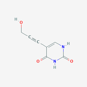 molecular formula C7H6N2O3 B13877615 5-(3-hydroxyprop-1-ynyl)-1H-pyrimidine-2,4-dione 