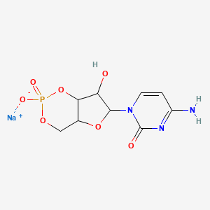 molecular formula C9H11N3NaO7P B13877623 Cytidine 3',5'-cyclic monophosphate monosodium salt 