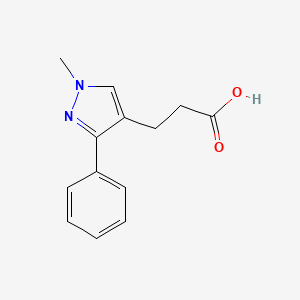 3-(1-methyl-3-phenyl-1H-pyrazol-4-yl)propanoic acid