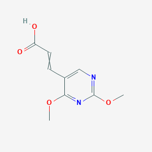 molecular formula C9H10N2O4 B13877632 3-(2,4-Dimethoxypyrimidin-5-yl)prop-2-enoic acid 