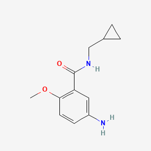 molecular formula C12H16N2O2 B13877635 5-amino-N-(cyclopropylmethyl)-2-methoxybenzamide 